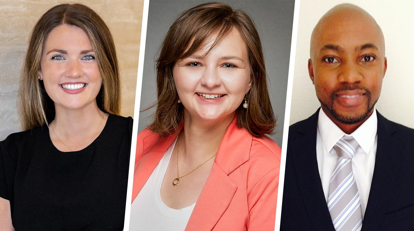 Kellogg Evening & Weekend MBA students Alexandra Krall, Chieke Offurum and Hannah Archarya