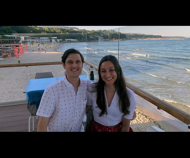 Two-Year MBA couple Zachary Cole ’24 and JV Irina Talty