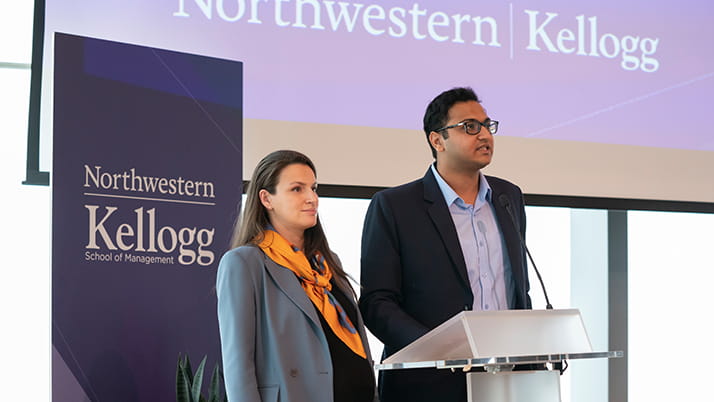 MBA students Alyona Santana De La Rosa and Rachit Kansal spearheaded this year's conference.