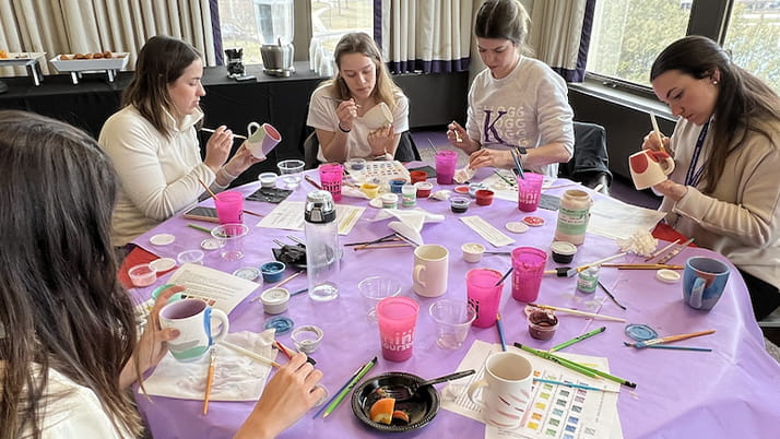 WBA families program welcomed first and second year students to engage with one another during a creative pottery session