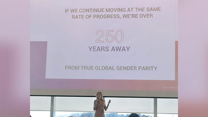 Romy Newman served as the keynote speaker during Gender Equity Week at Kellogg