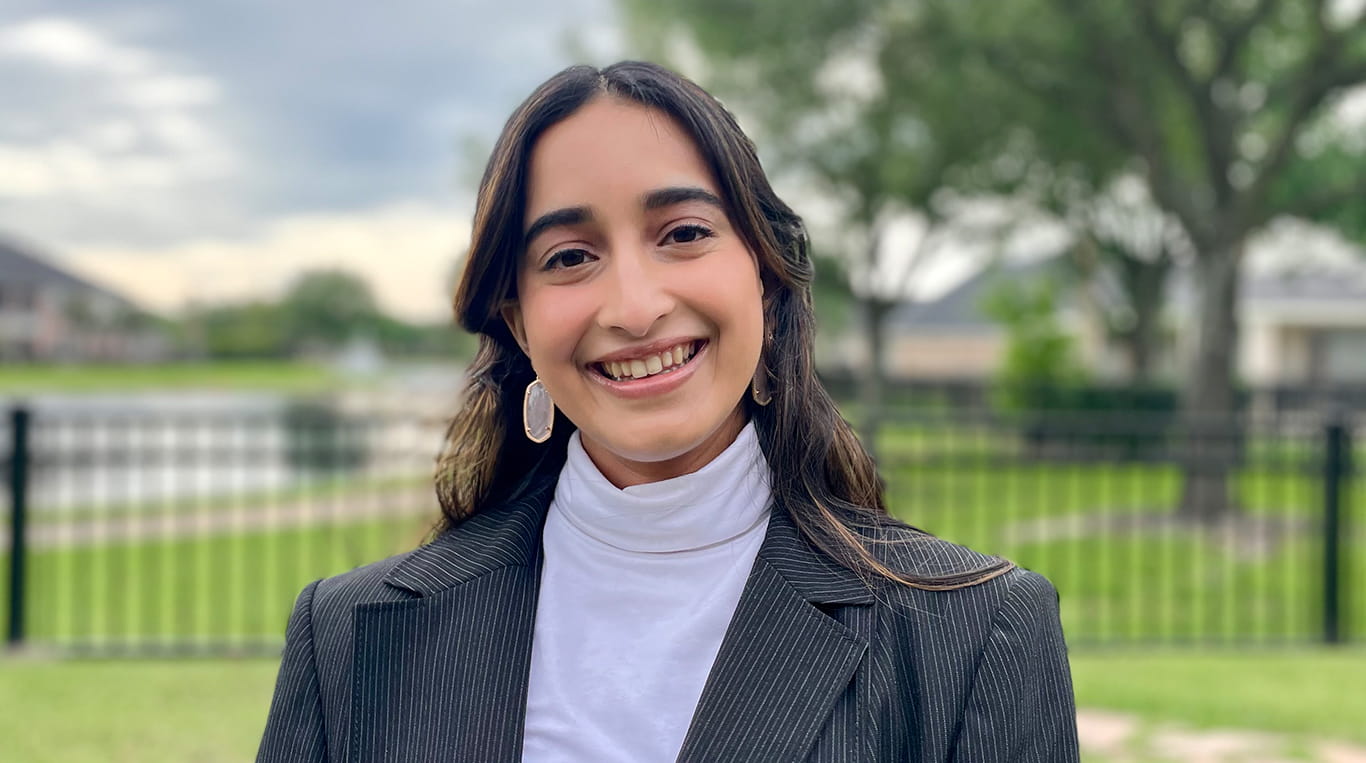 Evening and Weekend student Avni Halabe is excited to develop the next generation of female leaders.