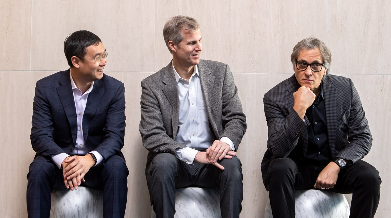 Kellogg faculty Dashun Wang, Ben Jones and Brian Uzzi