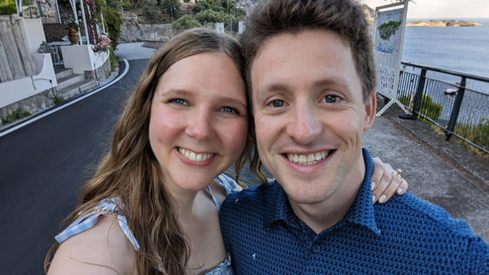 Andy met Jenna, his wife, through some of his close friends at Kellogg