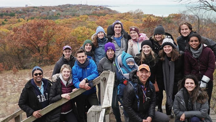 Members of the Energy and Sustainability Club organize team building activities