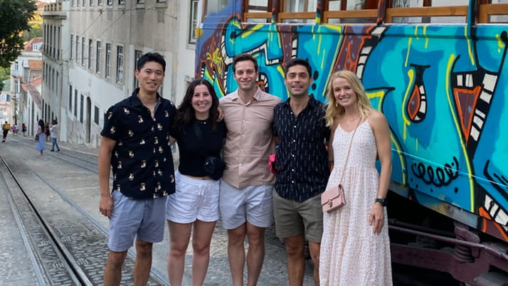 Michael Griffard with KWEST travelers in Portugal