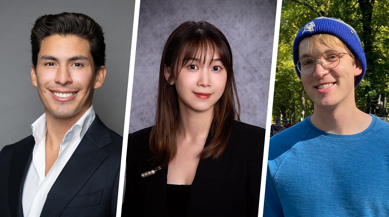 Guillermo Tafur, Rebecca Lu and William Seitz are some of the 2024 class members of MIM at Kellogg
