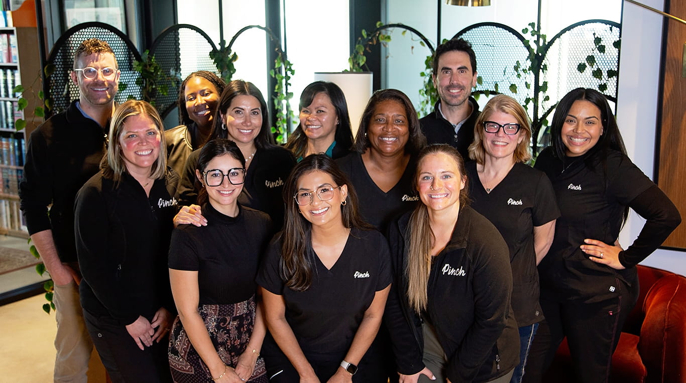 Elan Mosbacher with some of his team at Pinch, a start-up based in Evanston, Illinois.