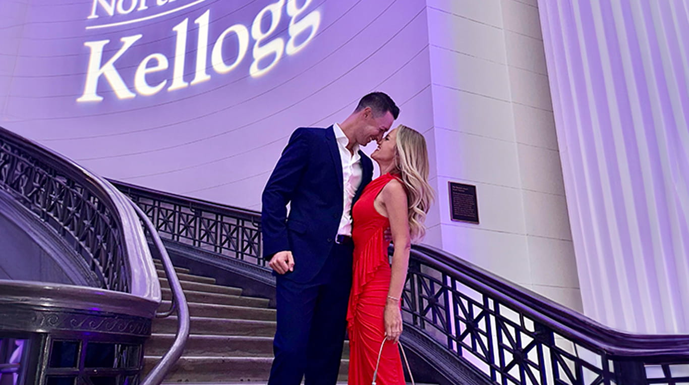 Celebrating Valentine's Day with MBA couple love stories including Pauline Kulka ’23 MBA and Josh Hribar ’23 MBA