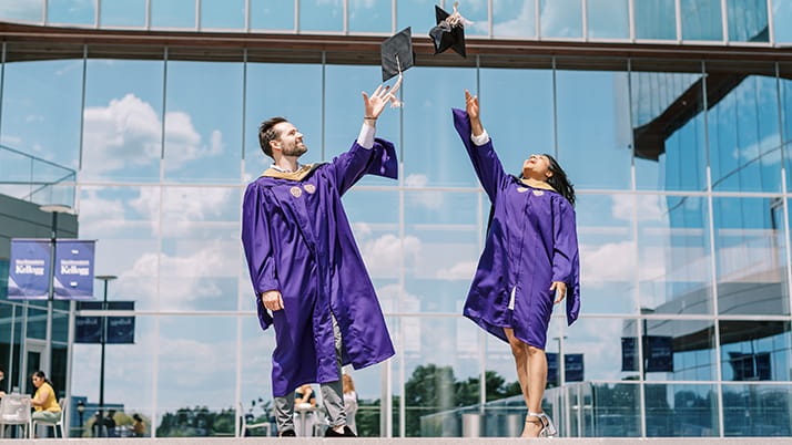Kellogg alumni Gauri Gupta and Mitch Jones celebrate their academic and professional achievement both as individuals and a couple.