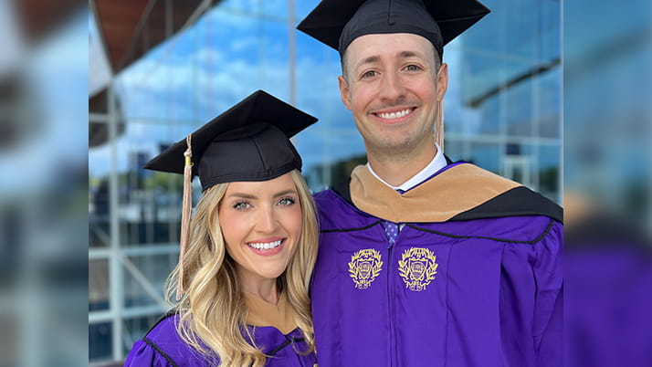 A couple that studies together, stays together, MBA couple Pauline Kulka ’23 MBA and Josh Hribar ’23 MBA