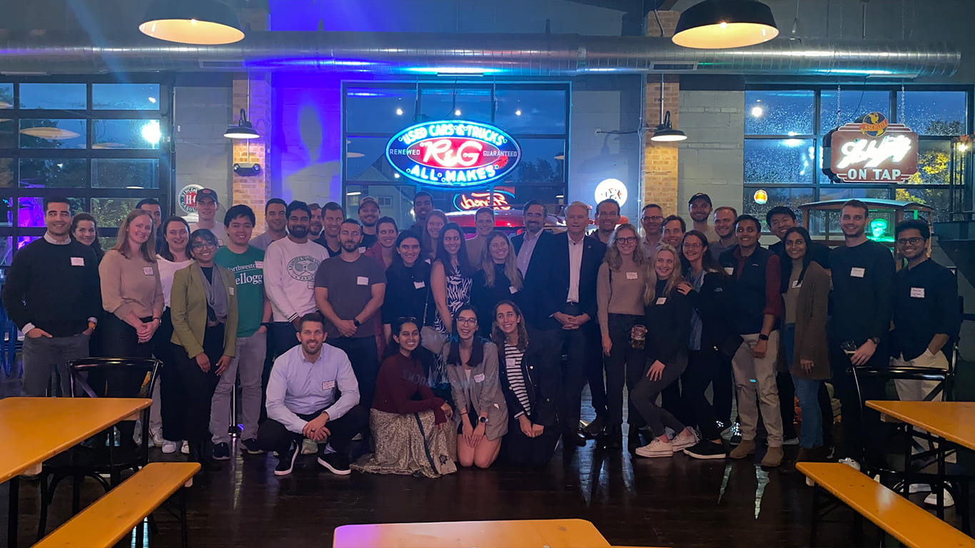 Some of the Healthcare Club members with Professor Garthwaite and Professor Campbell