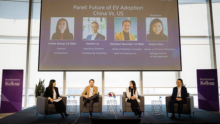 One of the panels during the Greater China Business Conference focused on the future of electric vehicle adoption between China and the U.S.