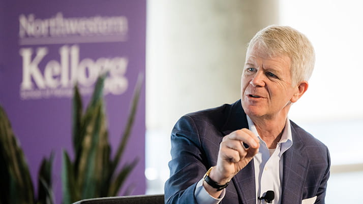 Professor Tim Calkins moderated a panel discussion about growth and innovation through entrepreneurship and intrapreneurship.