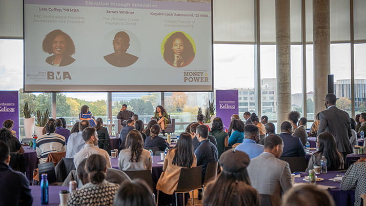 Keyaira Lock ’23 MBA participating in The Black Management Association Conference: Money and Power.
