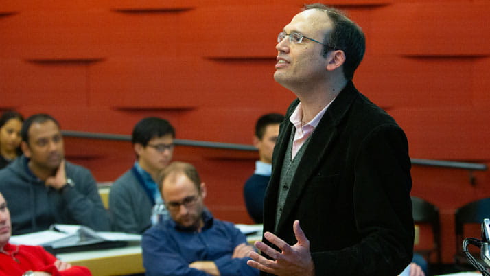 Jose Liberti teaches a classroom of students