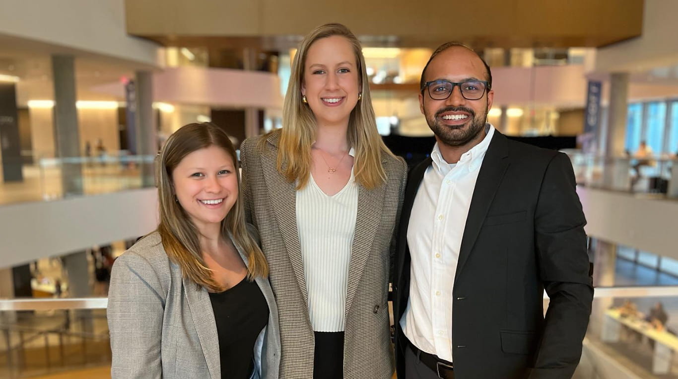 Abbey Schmitt alongside her KESC Case Competition team 