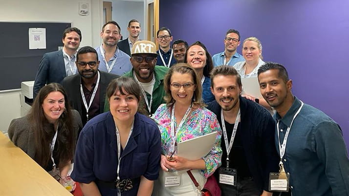 Roman meeting his cohort for the first time in Miami.