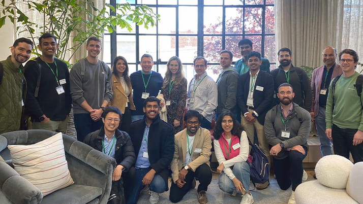 Kellogg MBA students visiting Open AI to learn more about generative AI as part of their experiential learning trip