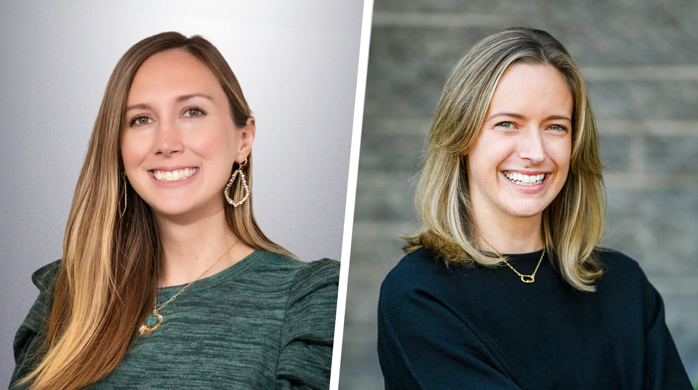 Jen Beall Saxton ’10 MBA (left) and Pam Walton ’12 MBA (right) share some career insights to current MBA students.