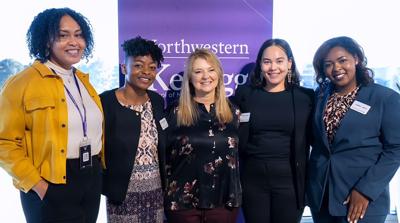Some members of the 2024 BMAC committee with Dean Francesca Cornelli