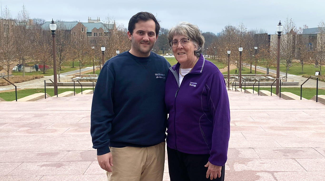 Josh Levinson and his mom who also graduated from Kellogg