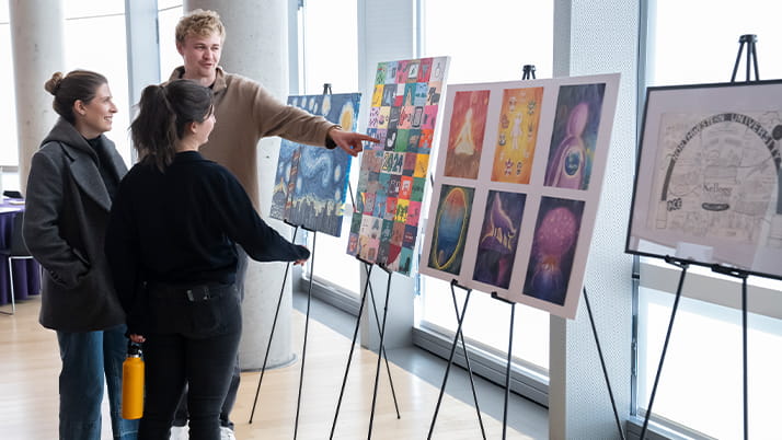 Student paintings were displayed as part of the 2025 By Design event