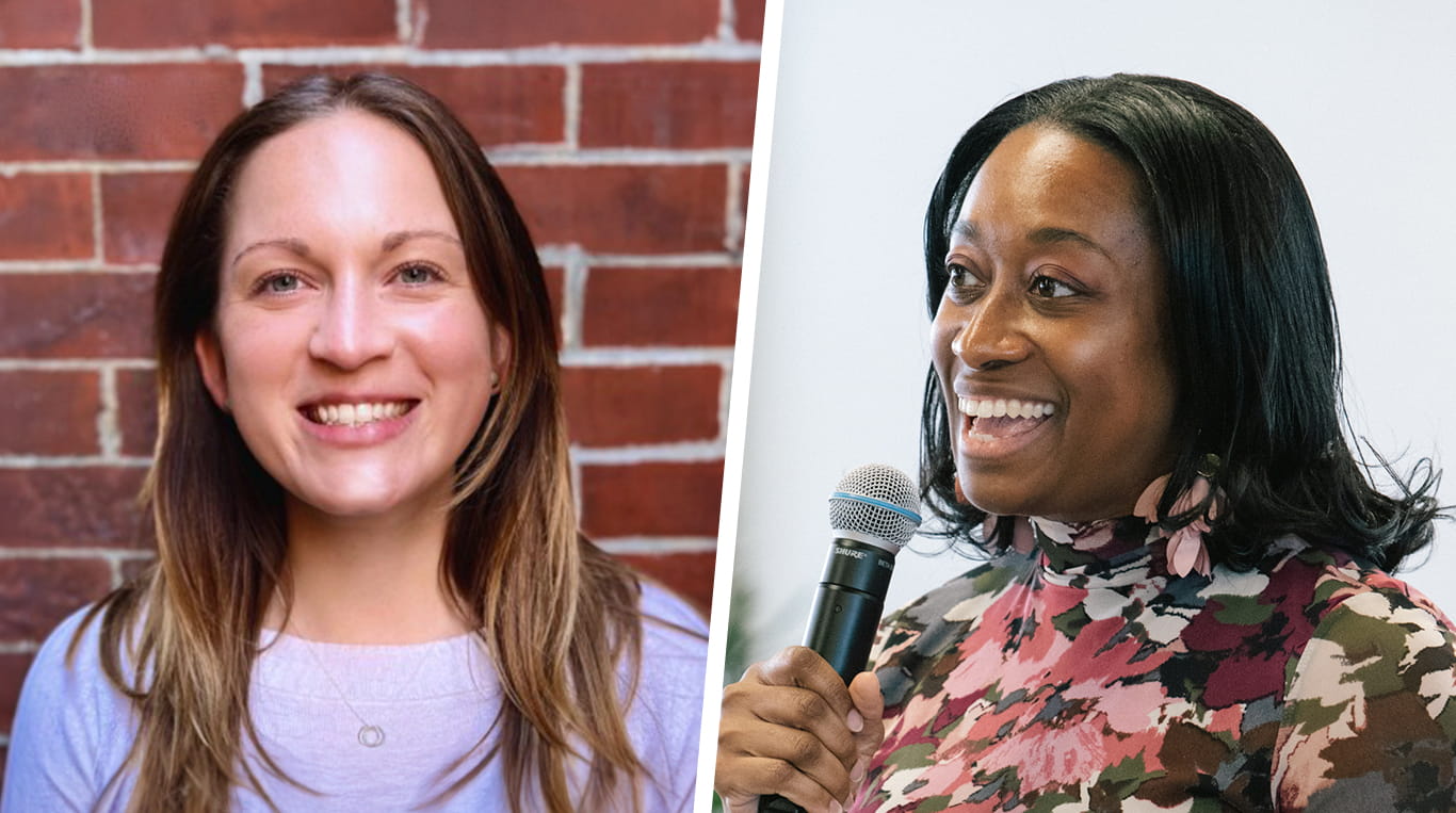 Vanessa Gailius (L) and Dominique Harris (R) were two participants in the Kellogg Alumni Mentoring Program