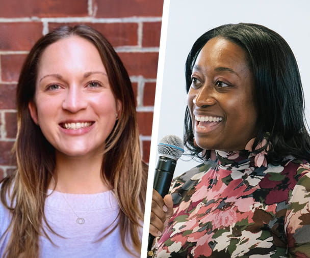 Vanessa Gailius (L) and Dominique Harris (R) were two participants in the Kellogg Alumni Mentoring Program