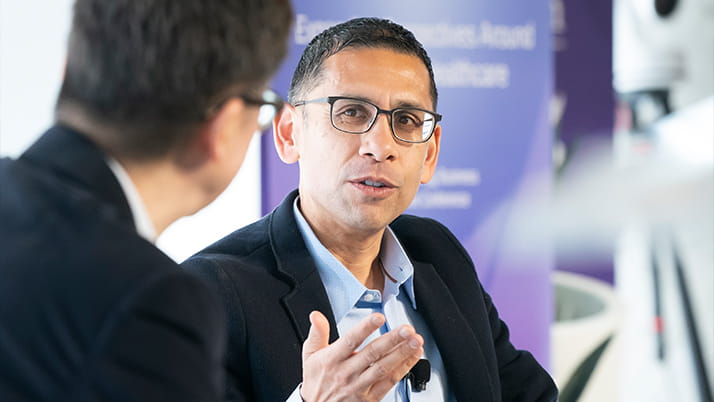 Dr. Sanjay B. Saxena, ‘94, ‘99 MBA, MD was another speaker during this year's Kellogg Business of Healthcare Conference.