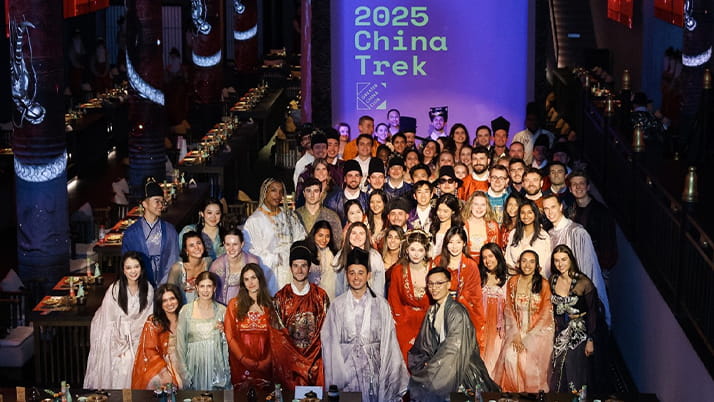 A group picture of Kellogg students who participated in the 2025 China Trek