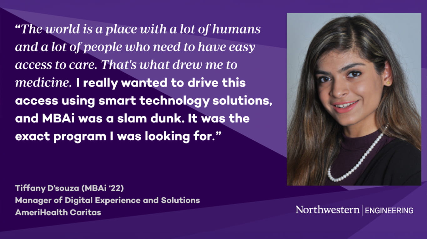 MBAi student Tiffany D'souza