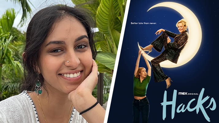 Irina next to her PRIDE media pick