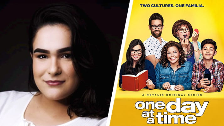 Raquel Avino next to her PRIDE media pick