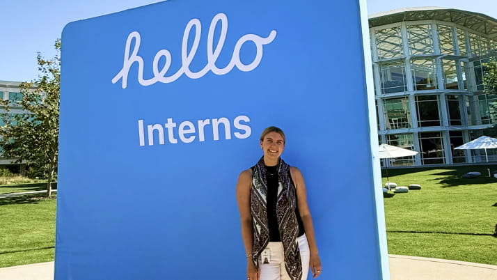 Two-Year MBA student Madison Pauly at her summer internship at Apple.