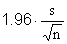 1.96 s/sqrt(n)
