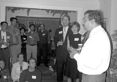 Dean Jain with members of the Connecticut alumni club.