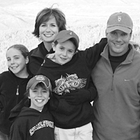 Josh Mondry '89 and family