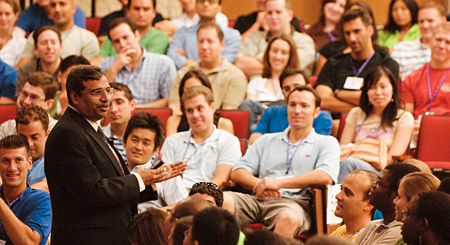 Dean Jain with students