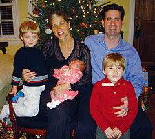 Dan Malven '93 with wife Audi and children Quinn, Serafina, and Tal.