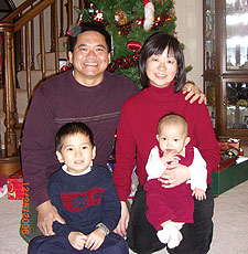 Don Vinh '96, Loretta Chou, Jordan and Angelina