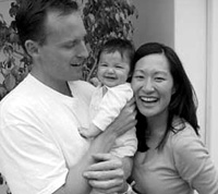 Jon Belmonte with his wife Rita and their baby Hana Helen