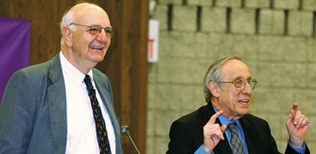 Paul Volcker and Dean Emeritus Don Jacobs