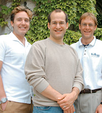 From left: Profs. Polk, Skiadas and Pulvino