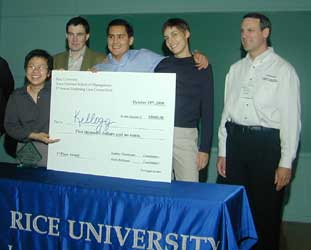 Members of the Kellogg marketing team that won the Rice Case Competition in October. 