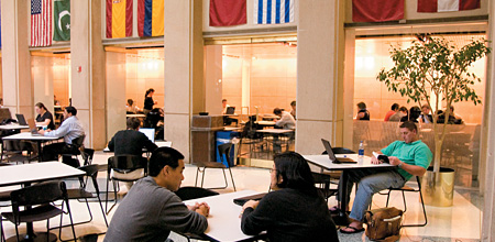 Newly renovated Jacobs Center atrium