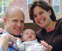 David Long '98 with spouse Liz Selvin and son Benjamin